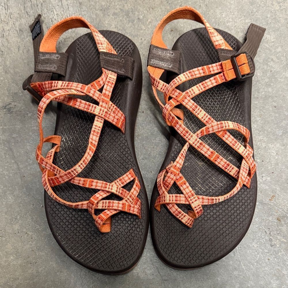 Chaco Orange and Brown Sandals